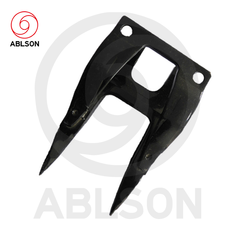 Grain header knife finger