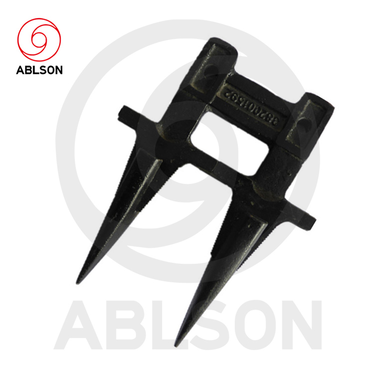 Combine harvester double finger with knife